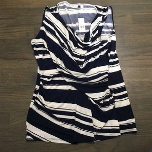 NWT NY&Co Navy and White striped top!